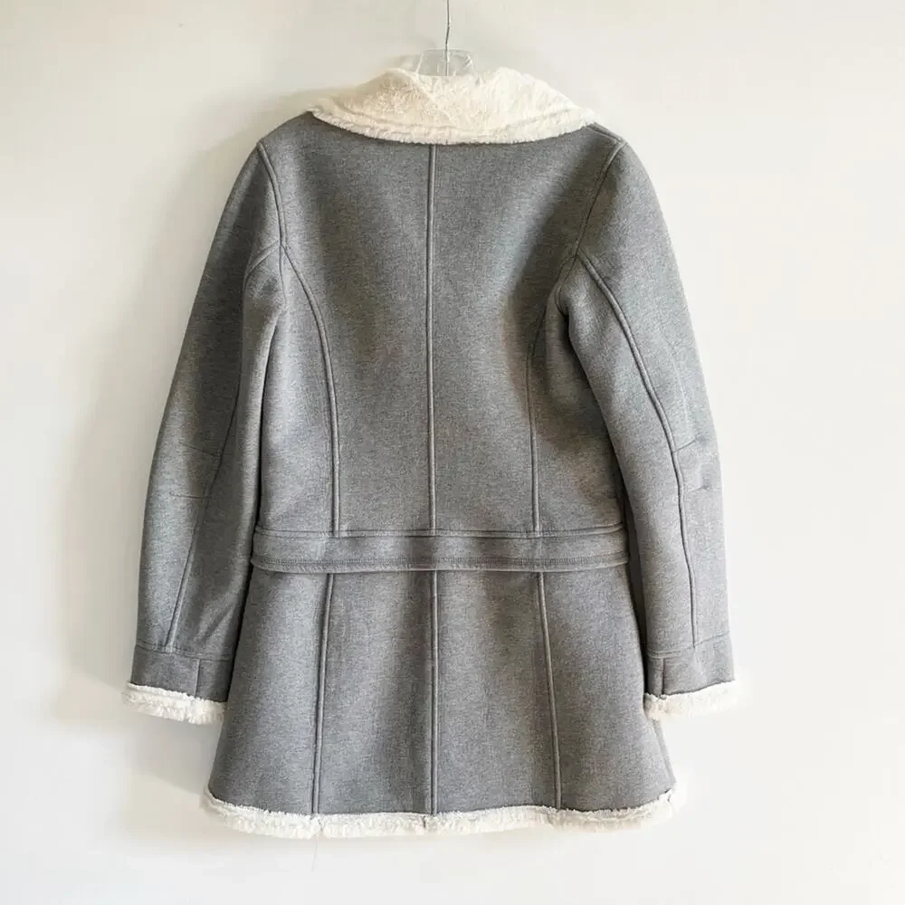 Athleta 2 in 1 Convertible Faux Fur Moto Jacket - Picture 5 of 12